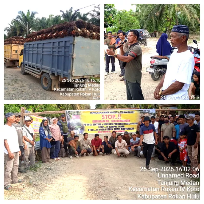 Demo Blokir Jalan, Truk Sawit PT ANS Dilarang Lewat dan Mundur