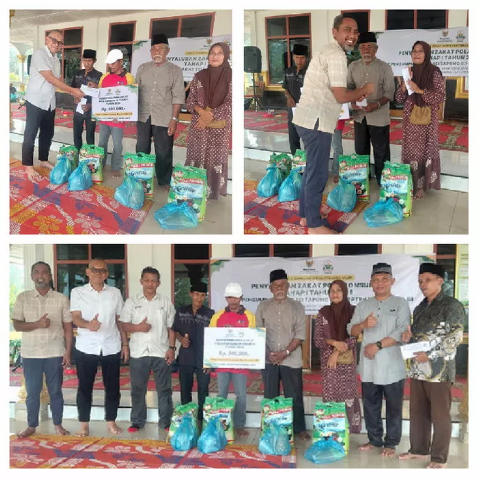 Manajemen PKS Tapung Salurkan Zakat ke Masyarakat Desa Tandun dan Sungai Kuning