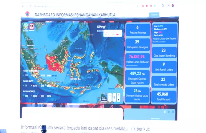 BNPB Optimalkan Satgas Darat dan Operasi Udara Percepat Penanganan Karhutla di Bumi Sriwijaya