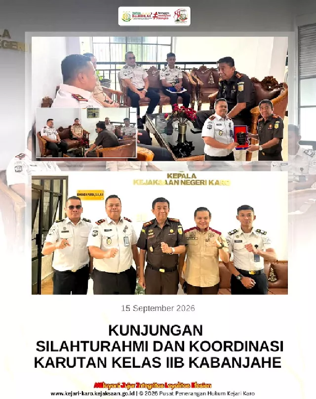 Kejari Karo Terima Kunjungan Silaturahmi dan Koordinasi dari Karutan Kelas IIB Kabanjahe