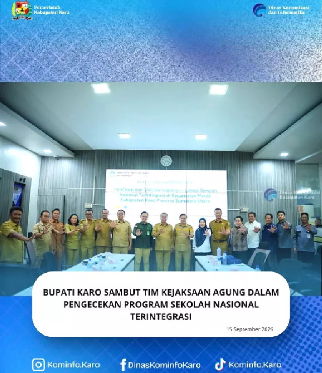 Bupati Karo Sambut Tim Kejaksaan Agung dalam Pengecekan Program Sekolah Nasional Terintegrasi