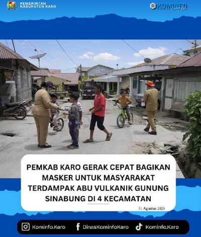 Pemkab Karo bagi masker
