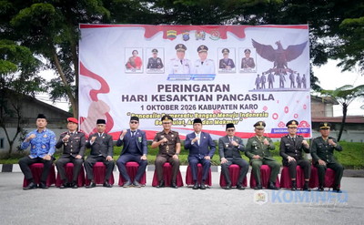 Peringati Hari Kesaktian Pancasila 2026, Pemkab Karo Gelar Upacara di Halaman Kantor Bupati