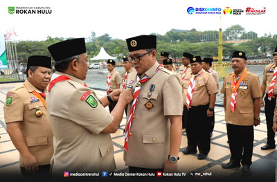 Peringati Hari Pramuka Ke-65, Kwarcab Rokan Hulu Gelar Pelantikan Pengurus dan Apel Besar