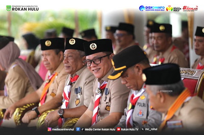 Peringati Hari Pramuka Ke-65, Kwarcab Rokan Hulu Gelar Pelantikan Pengurus dan Apel Besar