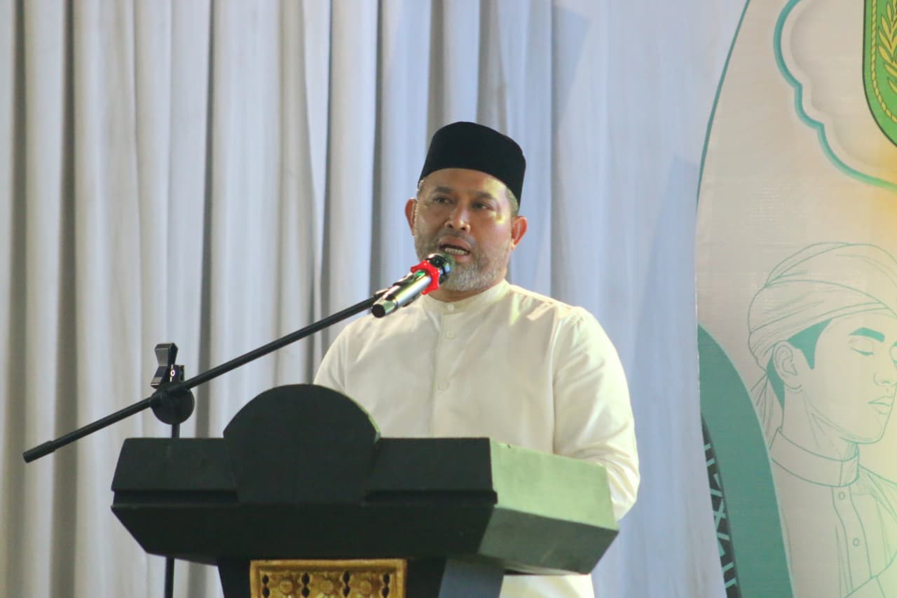 Diwakili Staf Ahli SDM, Bupati Inhil Resmi Membuka Festival Hadroh Al-Banjari se-Provinsi Riau