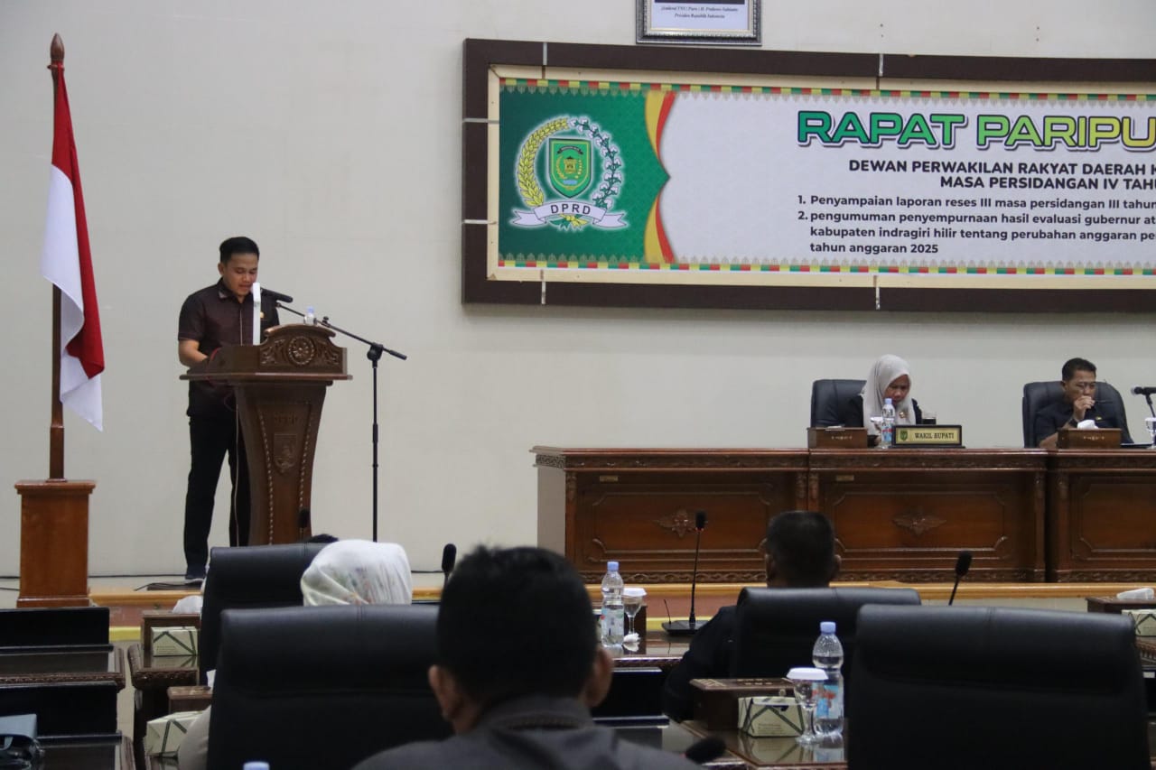 Wabup Inhil Hadiri Rapat Paripurna ke-29 DPRD Inhil