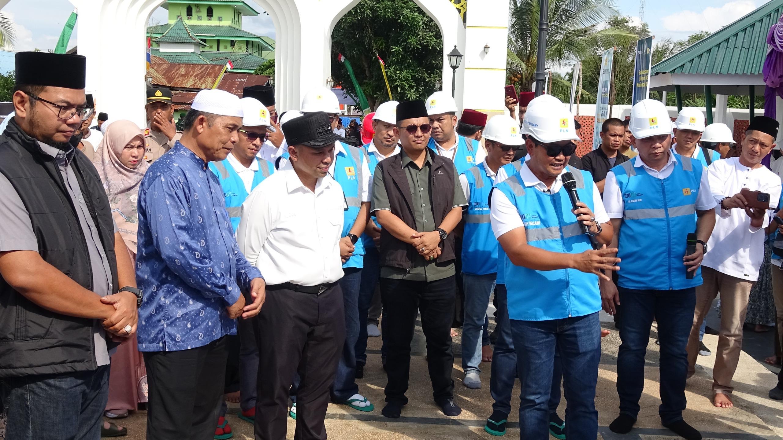 Gubernur Riau dan Bupati Inhil Hadiri Peresmian Tower Crossing 20KV di Kecamatan Kuindra
