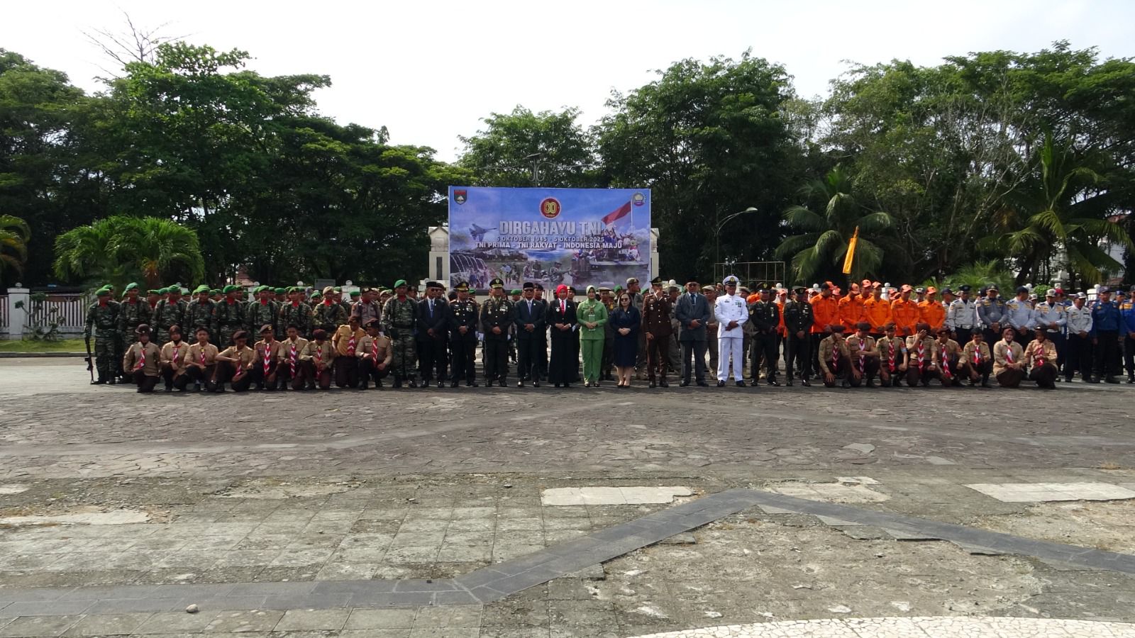 Kodim 0314/Inhil Gelar Upacara HUT ke-80 TNI, Wakil Bupati Yuliantini Turut Hadir