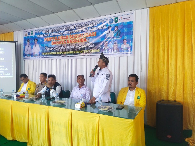 Pemerintah Kampung Minas Barat dan LAN Siak Gencarkan Sosialisasi Bahaya Narkoba di Museum Suku Sakai