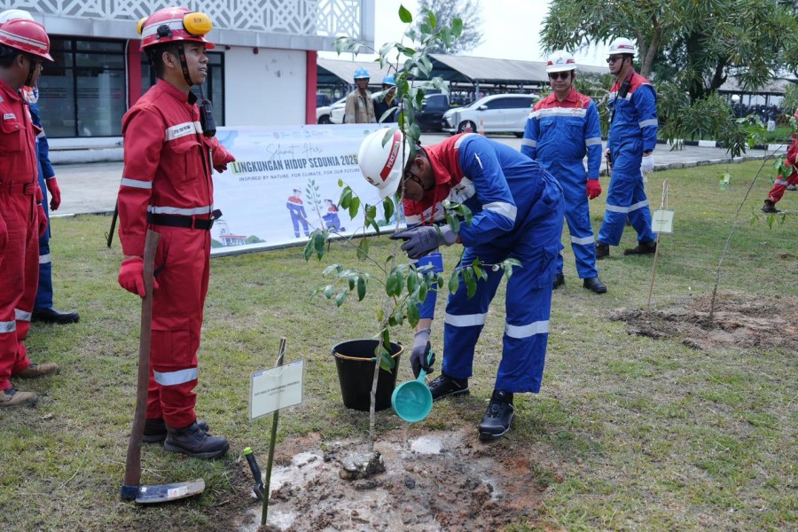 Peringatan Hari Lingkungan Hidup Sedunia Tahun 2026, Pertamina Dumai Lakukan Aksi Penghijauan