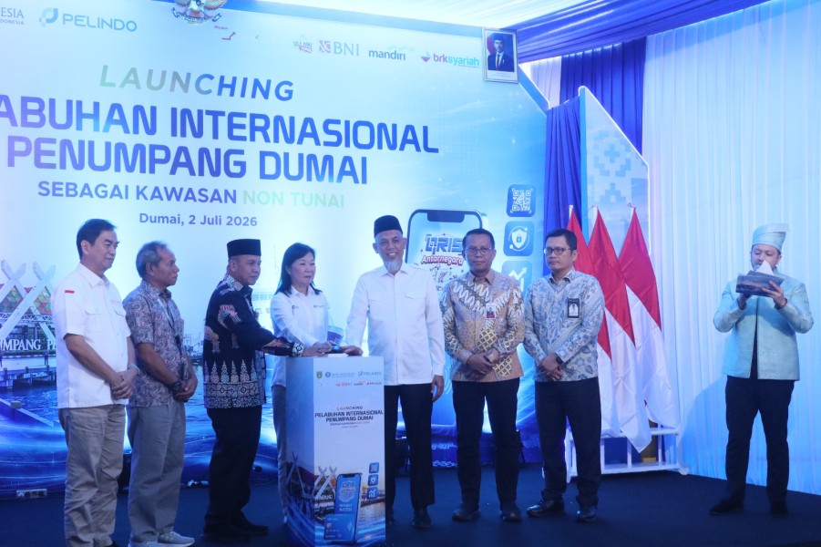 Pelindo Regional 1 Dumai dan Bank Indonesia Resmikan Pelabuhan Dumai sebagai Kawasan Non Tunai