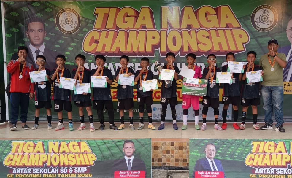 Tim Sepakbola SDN 83 Pekanbaru Raih Juara II Tiga Naga Championship 2026