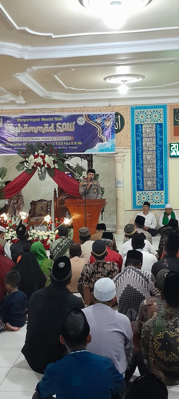 Hadiri Maulid Nabi Muhammad SAW 1447 H, Kapolsek Concong Tekankan Silaturahmi dan Kondusifitas Wilayah