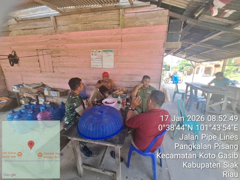 Babinsa Koptu L. Sigalingging Gelar Komsos Kesehatan dan Kebersihan di Kuala Gasib