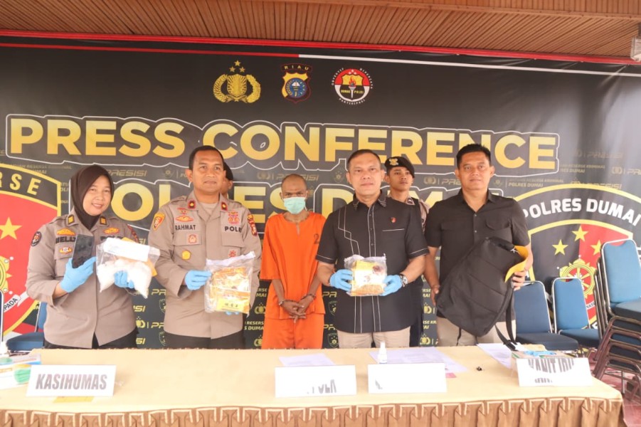 Polres Dumai Gagalkan Peredaran 3,1 Kg Shabu di Hotel Sukajadi: Tersangka Ditangkap Saat Duduk Santai di Lobi