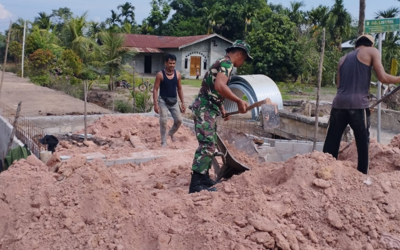 Pembangunan Dua Jembatan Armco di Sungai Sembilan Terus Berjalan, Kepedulian TNI untuk Masyarakat