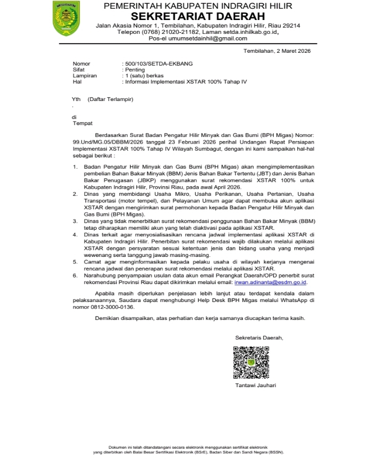 Digitalisasi BBM Subsidi Dimulai, PT Hera Inhil Mandiri Siap Jalankan XSTAR