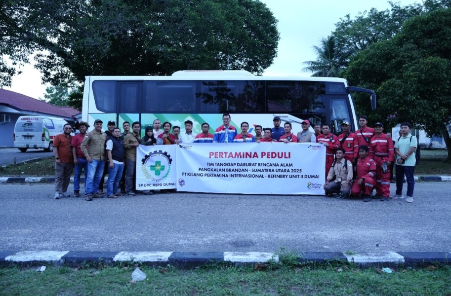 Bentuk Fast Response, Kilang Pertamina Dumai Kirim Tim Relawan dan Bantuan Logistik untuk Tanggap Darurat Banjir Pangkalan Brandan