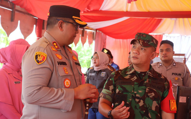 Dandim Dumai dan Kapolres Pantau Sejumlah Pos Pengamanan Lebaran