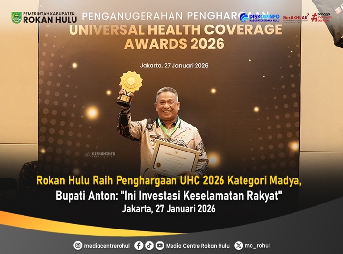 Kesehatan Warga Terjamin, Bupati Anton Terima Penghargaan UHC 2026 Kategori Madya