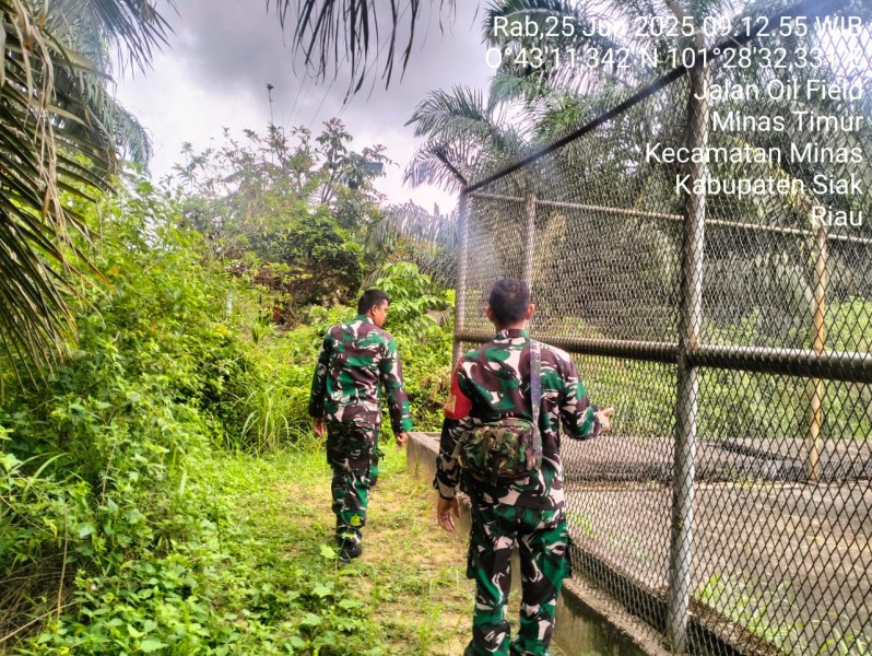Patroli Penguatan Binter SKK Migas di Wilayah Kodim 0322/Siak Berjalan Aman dan Lancar