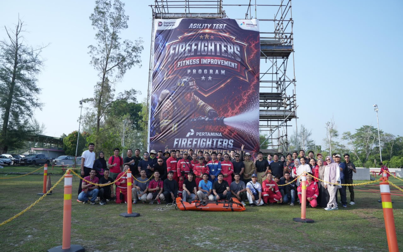 Pertamina Patra Niaga Kilang Dumai Perkuat Kesiapsiagaan Firefighter melalui Agility Test
