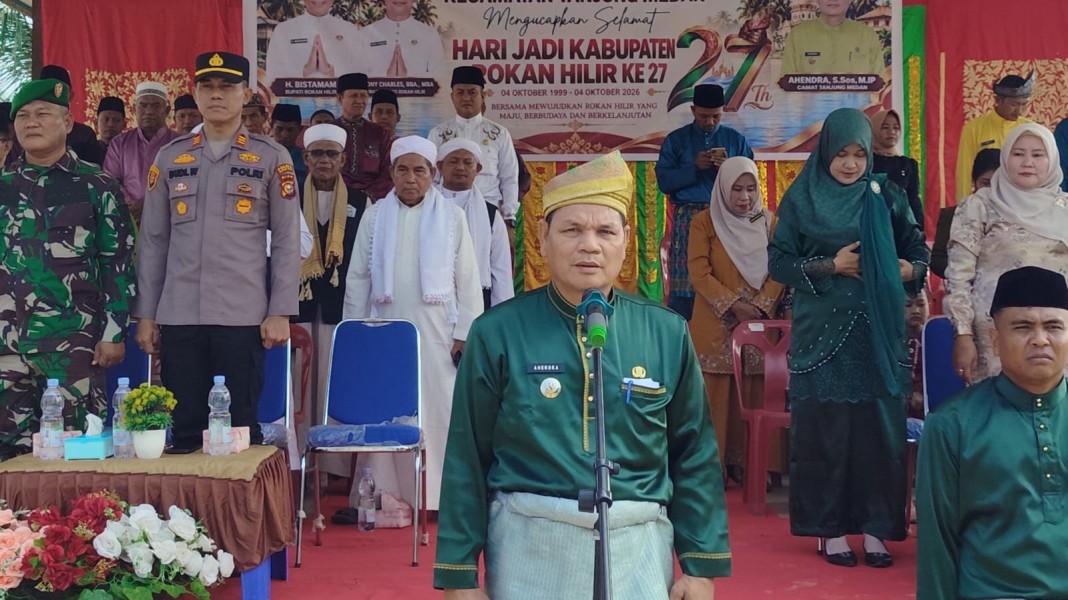 Peringati HUT ke-27 Rohil, Kecamatan Tanjung Medan Gelar Apel Bersama