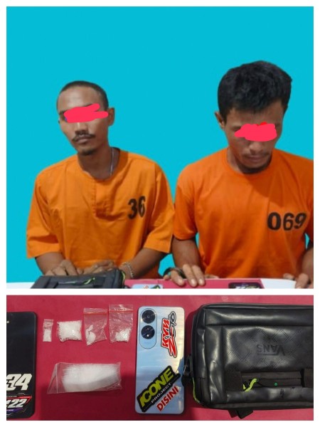 Sabu Nyaris Beredar di PT Adei, Dua Buruh Dibekuk Satresnarkoba Polres Pelalawan