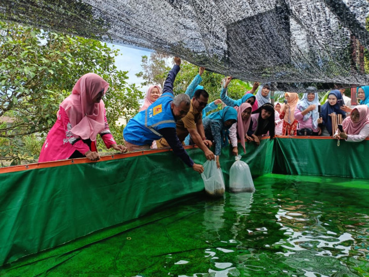 Srikandi PLN Dorong Kemandirian Perempuan Desa Salo Timur Lewat Batik, Maggot, dan Lele