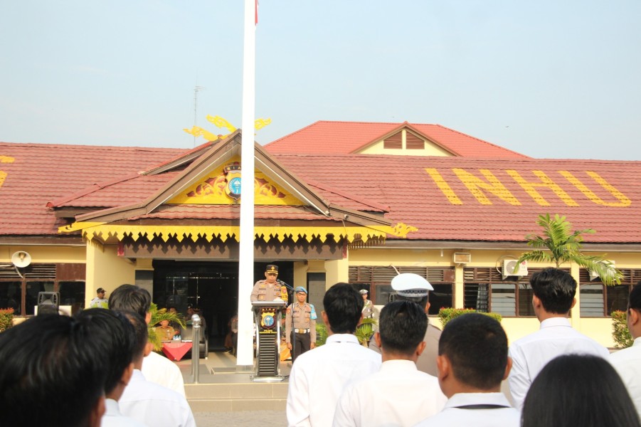 Wakapolres Inhu Pimpin Apel Gelar Pasukan Operasi Patuh, Ini Pelanggaran yang Menjadi Target