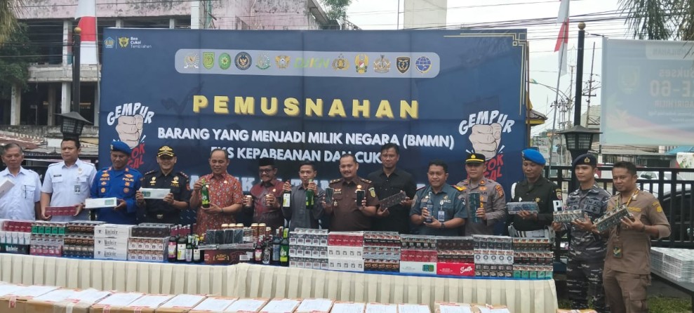 Bea Cukai Tembilahan Musnahkan Barang Ilegal Rp 7,6 Miliar