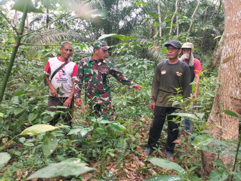 Serma Risman Girsang Patroli Karhutla di Sungai Selodang, Pastikan Tidak Ada Titik Api