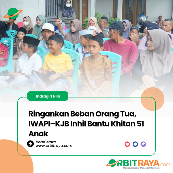 Ringankan Beban Orang Tua, IWAPI–KJB Inhil Bantu Khitan 51 Anak