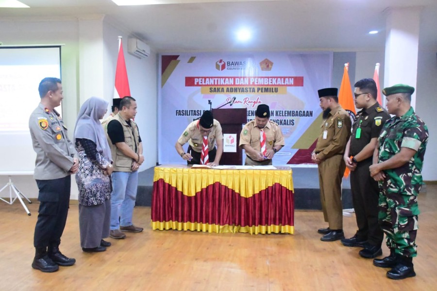 Bupati Bengkalis Apresiasi Pembentukan Saka Adhyasta Pemilu, Dorong Pramuka Jadi Mitra Pengawas Demokrasi