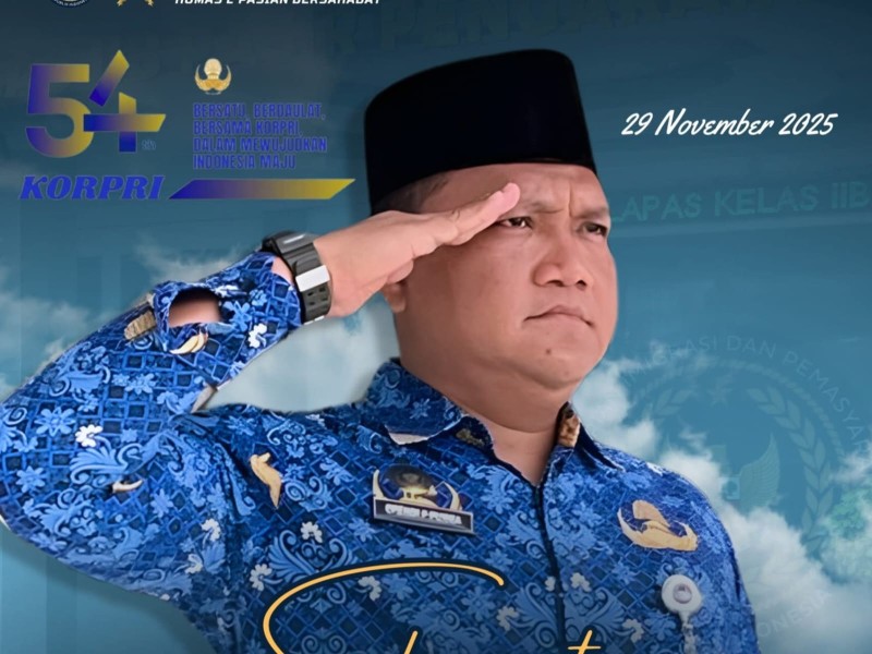 Keluarga Besar Lapas Kelas IIB Pasir Pengaraian Sampaikan Ucapan Selamat HUT KORPRI ke-54