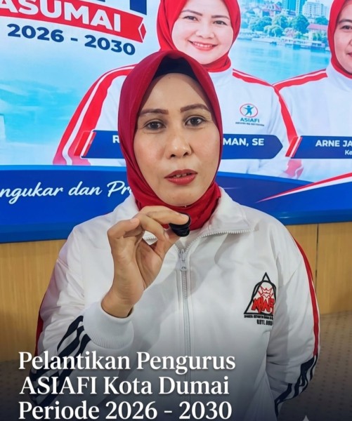Resmi Dilantik, Syarifah Bawa ASIAFI Dumai Bergerak: Senam Massal Jadi Gebrakan Perdana