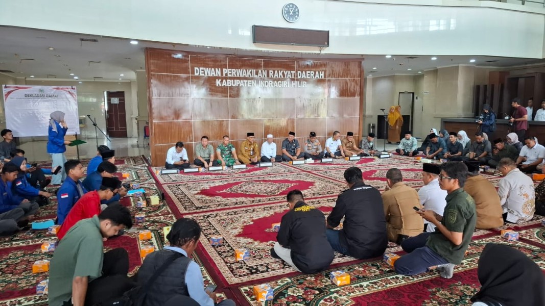 Personel Kodim 0314/Inhil Hadiri Aksi Solidaritas dan Doa Bersama untuk Negeri