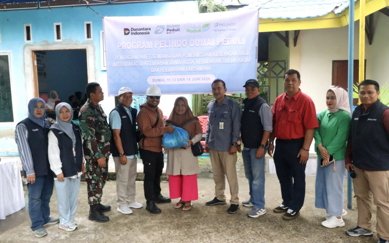 Wujud Kepedulian Sosial, Pelindo Dumai Salurkan Sembako dan Pemeriksaan Kesehatan Gratis