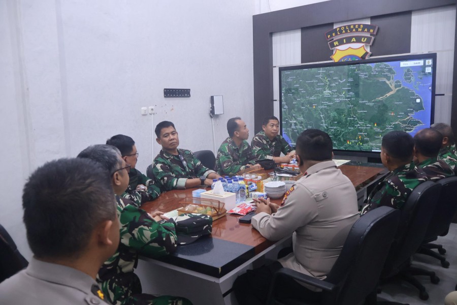 Karhutla Jadi Perhatian Serius, Mabes TNI dan Polres Pelalawan Satukan  Strategi Pencegahan