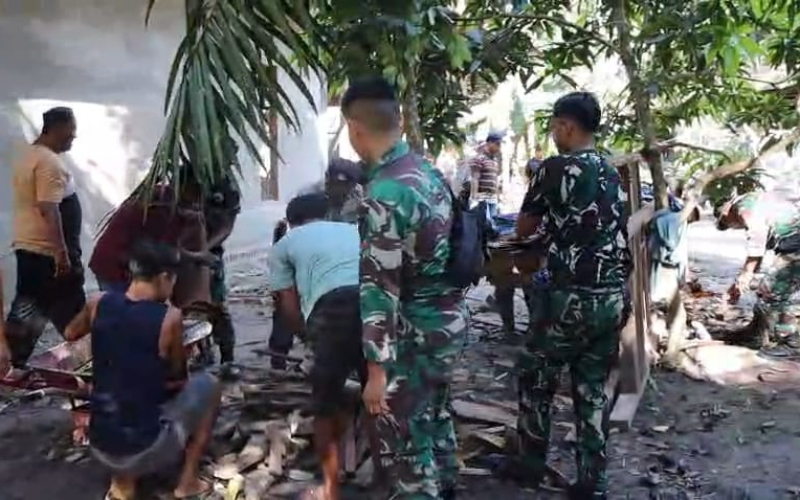 Haru, Rumah Susi Hampir Rampung Berkat Program TMMD Kodim Dumai