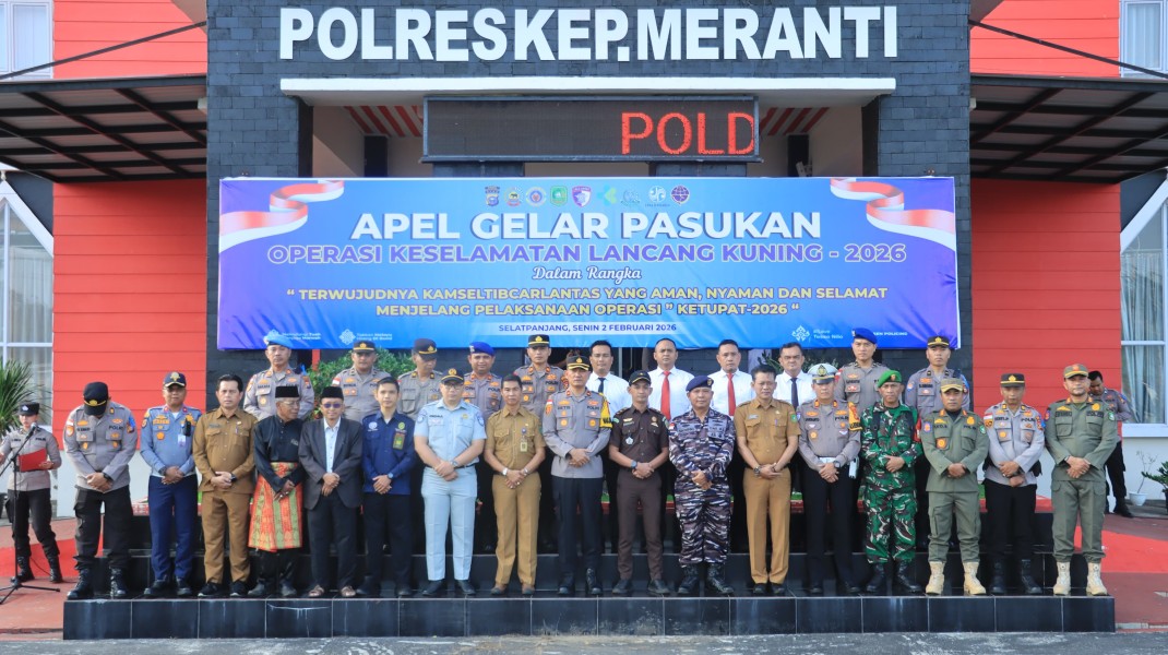 Wakapolres Meranti Pimpin Apel Operasi Keselamatan Lancang Kuning 2026