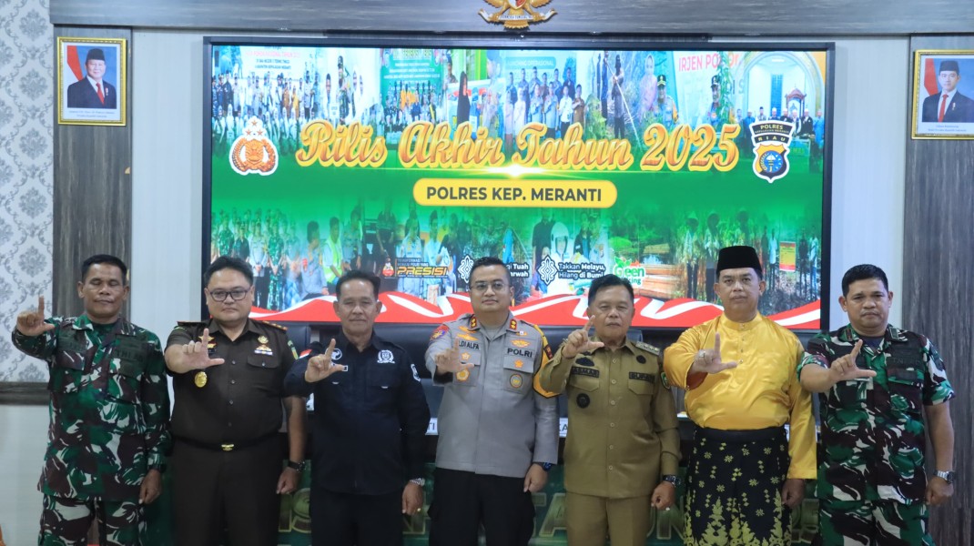 Polres Meranti Paparkan Capaian Kinerja dalam Press Release Akhir Tahun 2025