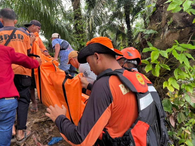 Dua Hari Pencarian, Perempuan yang Tenggelam di Sungai Sosa Desa Tingkok Ditemukan Meninggal