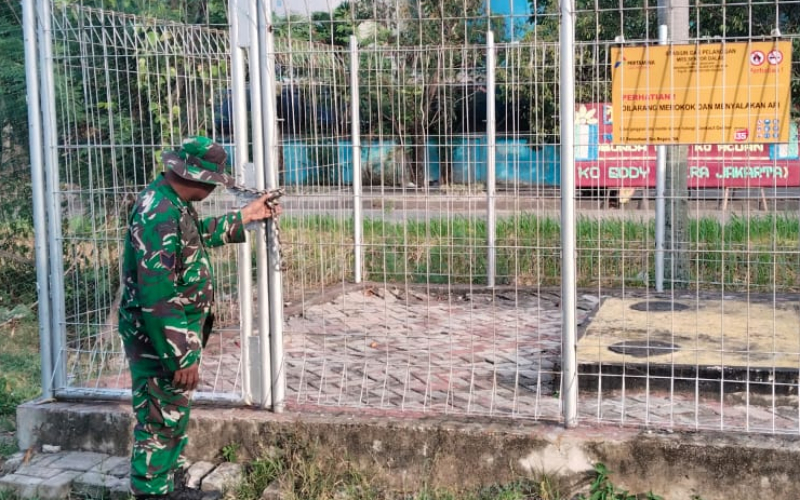 Koramil 01 Dumai Gelar Patroli dan Sosialisasi Keamanan Jalur Pipa Gas di Buluh Kasap