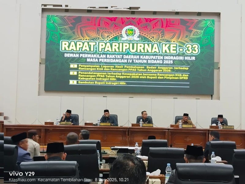 Paripurna DPRD Inhil Sepakati Penundaan Rancangan KUA-PPAS 2026