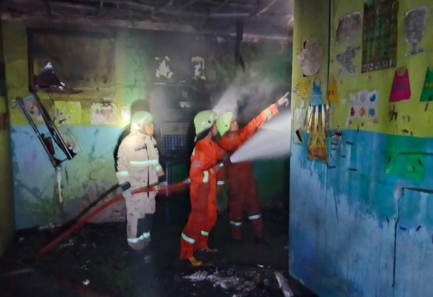 Gedung PAUD di Pekanbaru Terbakar, Kerugian Ditaksir Ratusan Juta Rupiah