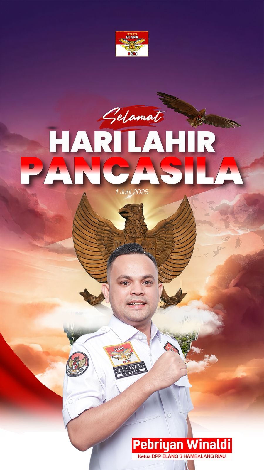 Tegas untuk Negeri: Elang 3 Hambalang Riau Dukung Seruan Prabowo Hentikan Penyelewengan Uang Rakyat