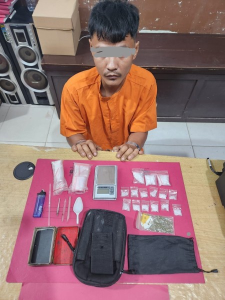 Polsek Ukui Ringkus Pengedar Narkoba di Air Hitam, Sita Sabu dan Ganja