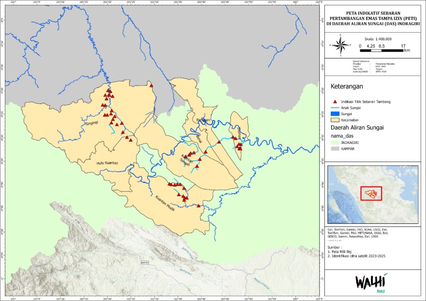 WALHI Tolak IPR Kuansing,  Legalisasi Tambang Dinilai Ancam Sungai Kuantan